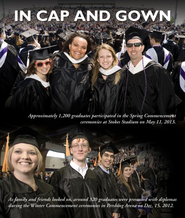 cap and gown white collar