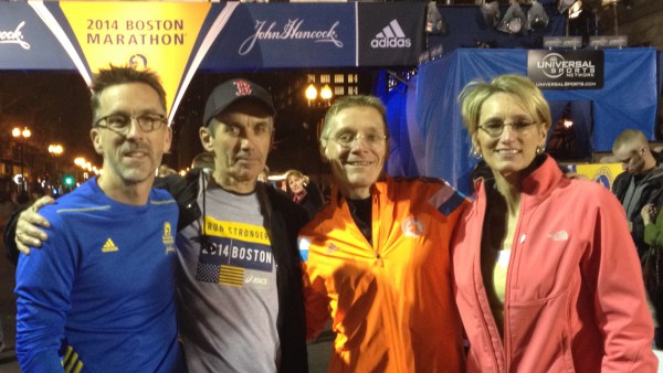 Boston Strong Faculty members Royce Kallerud and Paul Yoder completed the first Boston Marathon since the fatal bombing at the 2013 event.