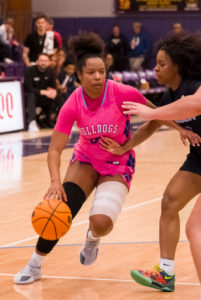 Emajin McCallop dribbling